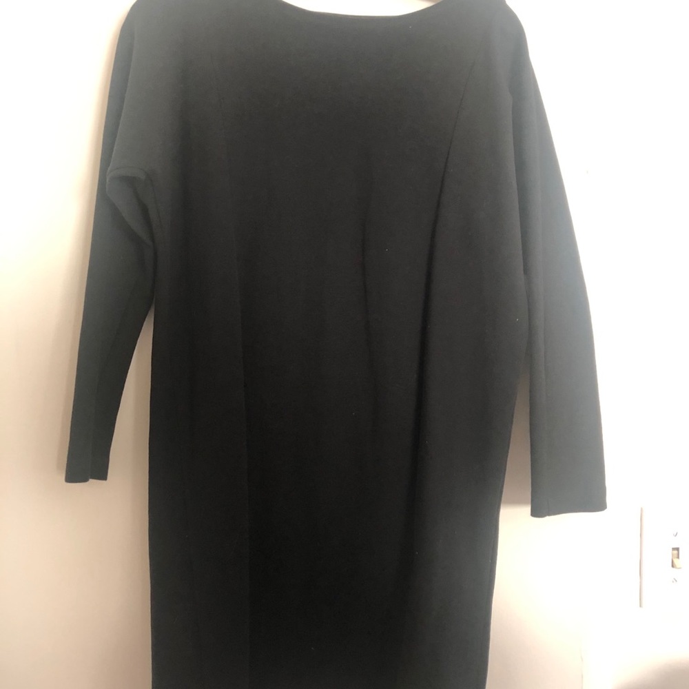 Muji black t shirt dress long sleeves